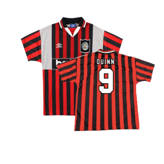 man City 1994-1996 Away Shirt (XL) (Excellent) (Quinn 9)_0