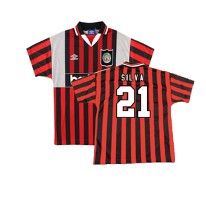 man City 1994-1996 Away Shirt (XL) (Excellent) (SILVA 21)_0