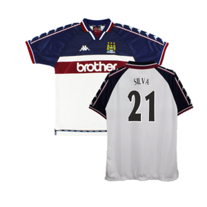 Manchester City 1997-98 Away Shirt (XL) (Good) (SILVA 21)_0