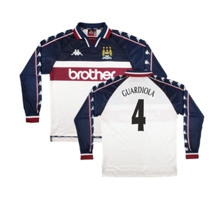 Manchester City 1997-99 Away Long Sleeve Shirt (M) (Very Good) (Guardiola 4)_0