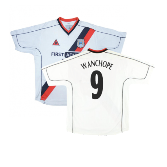 Manchester City 2002-03 Away Shirt (M) (Excellent) (Wanchope 9)_0