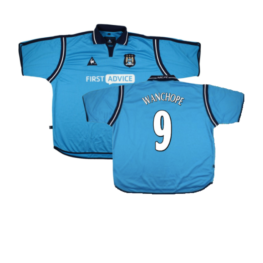 Manchester City 2002-03 Home Shirt (XXL) (Excellent) (Wanchope 9)_0