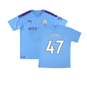 Manchester City 2019-20 Home Shirt (Excellent) (Foden 47)_0