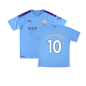 Manchester City 2019-20 Home Shirt (Excellent) (Kun Aguero 10)_0