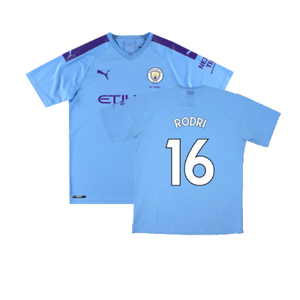 Manchester City 2019-20 Home Shirt (Excellent) (Rodri 16)_0