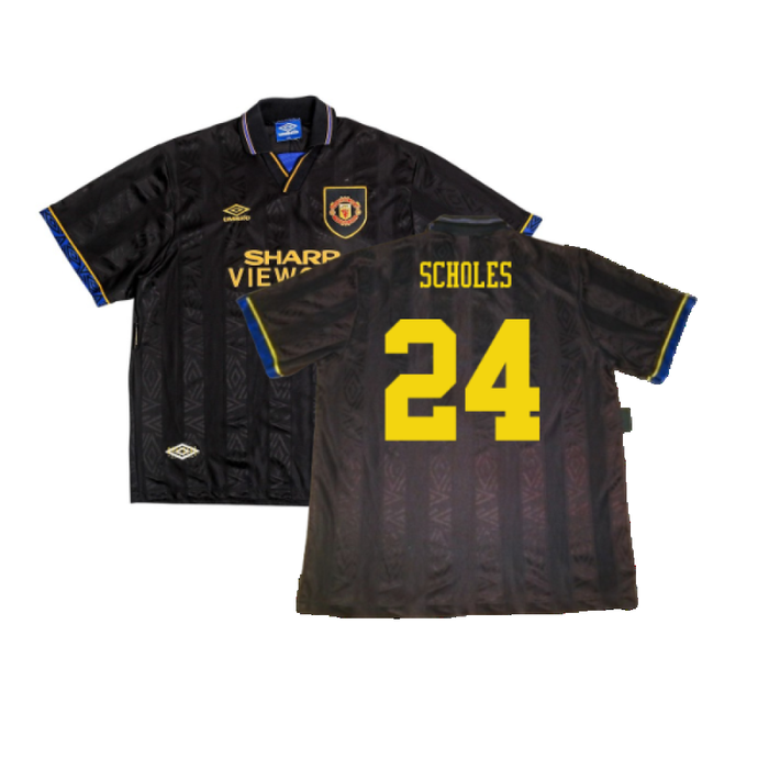 Manchester United 1993-1995 Away Shirt (Very Good) (Scholes 24)