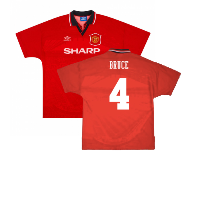 Manchester United 1994-96 Home Shirt (L) (Excellent) (Bruce 4)