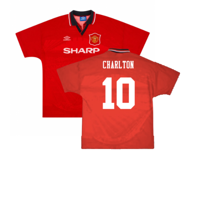 Manchester United 1994-96 Home Shirt (L) (Excellent) (Charlton 10)