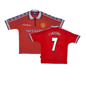 Manchester United 1998-00 Home Shirt (Y) (Excellent) (Cantona 7)_0