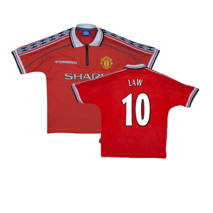 Manchester United 1998-00 Home Shirt (Y) (Excellent) (Law 10)