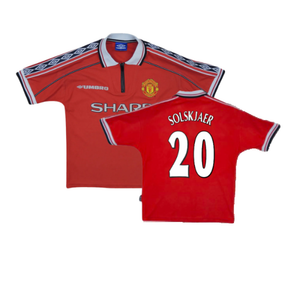 Manchester United 1998-00 Home Shirt (Y) (Excellent) (Solskjaer 20)_0