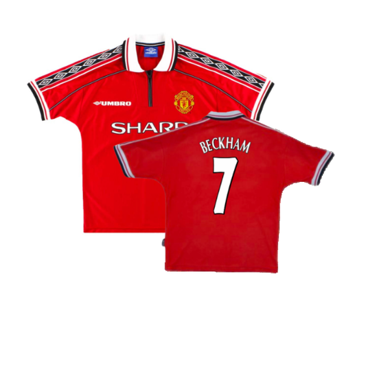 Manchester United 1998-2000 Home (M) (Very Good) (Beckham 7)_0