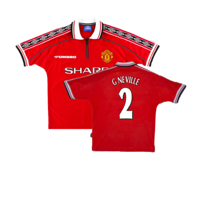 Manchester United 1998-2000 Home (M) (Very Good) (G Neville 2)