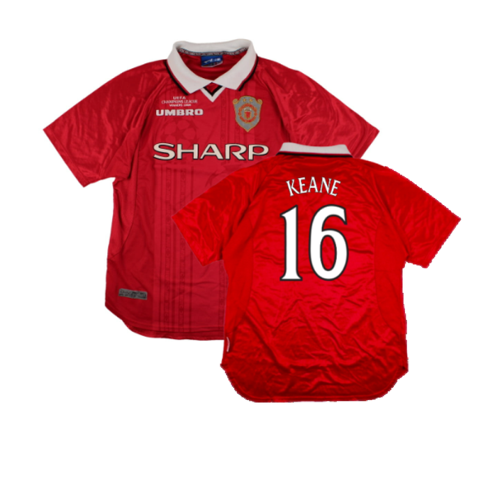 Manchester United 1999-00 European Home Shirt (L) (Excellent) (Keane 16)