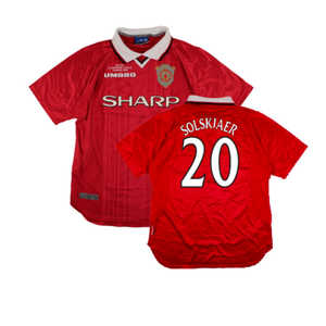 Manchester United 1999-00 European Home Shirt (M) (Excellent) (Solskjaer 20)_0