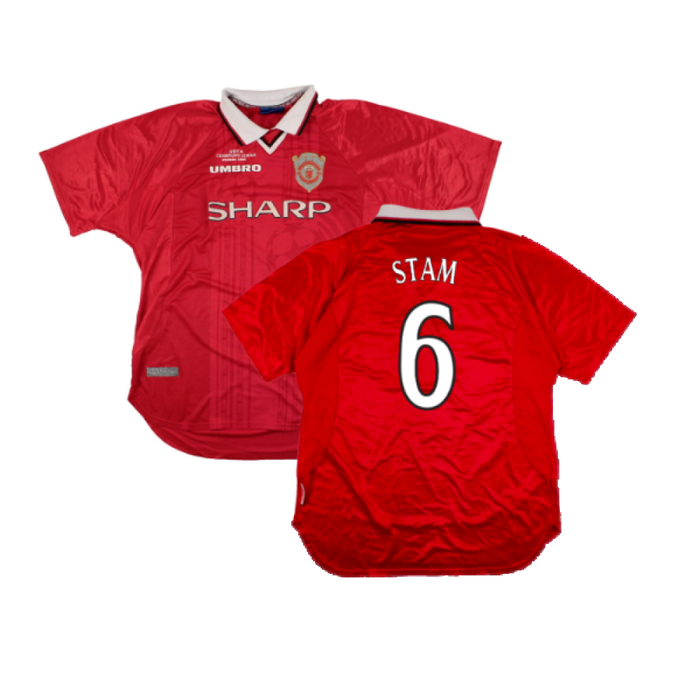 Manchester United 1999-2000 Champions League Home Shirt (XXL) (Excellent) (Stam 6)