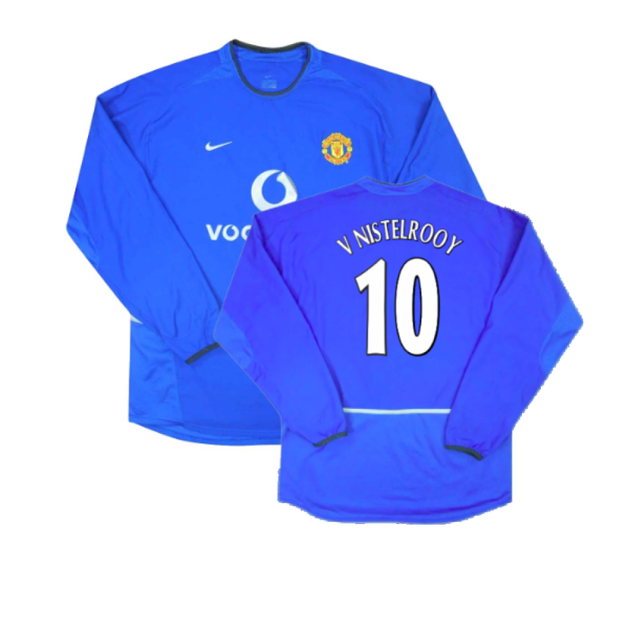 Manchester United 2002-03 Long Sleeve Third Shirt (Excellent) (V Nistelrooy 10)