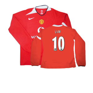 Manchester United 2004-06 Home L/S Shirt (XL) (Very Good) (LAW 10)_0