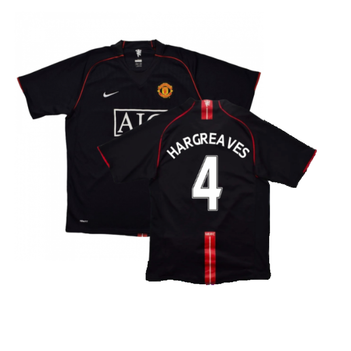 Manchester United 2007-09 Away Shirt (XXL) (Very Good) (Hargreaves 4)