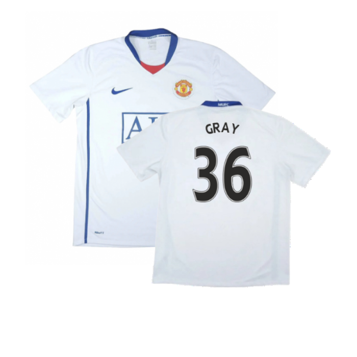 Manchester United 2008-09 Away Shirt (Very Good) (Gray 36)