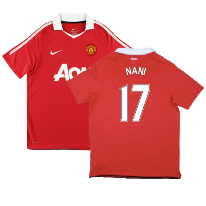 Manchester United 2010-11 Home Shirt (S) (Very Good) (Nani 17)