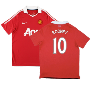 Manchester United 2010-11 Home Shirt (S) (Very Good) (Rooney 10)_0