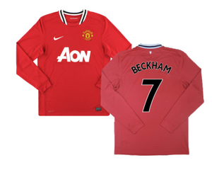 Manchester United 2011-12 Home Long Sleeve Shirt (M) Rooney #10 (Excellent) (BECKHAM 7)_0