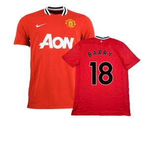 Manchester United 2011-12 Home Shirt (XL) (Barry 18) (Excellent)_0