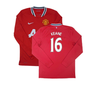 Manchester United 2011-12 Long Sleeve Home Shirt (S) (Very Good) (KEANE 16)_0