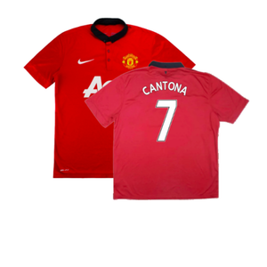 Manchester United 2013-14 Home Shirt (M) (Very Good) (Cantona 7)_0