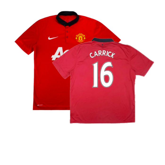 Manchester United 2013-14 Home Shirt (Very Good) (Carrick 16)