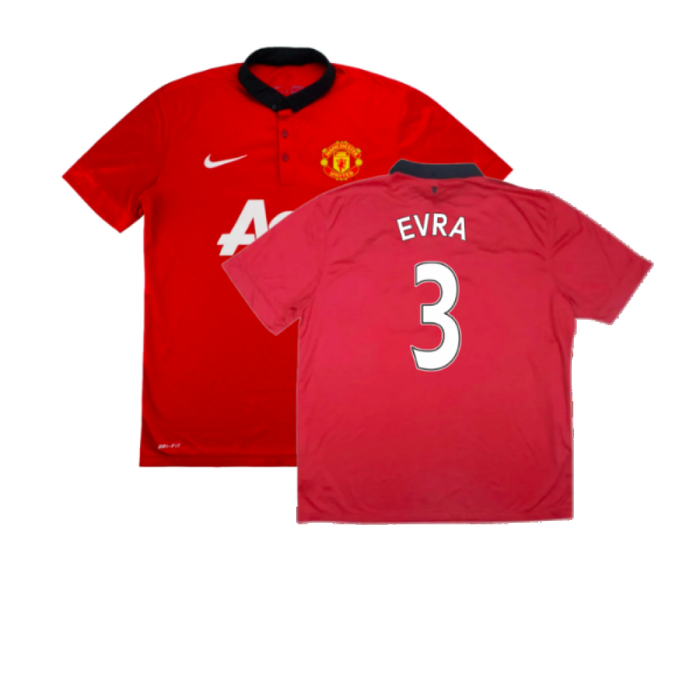 Manchester United 2013-14 Home Shirt (Good) (Evra 3)