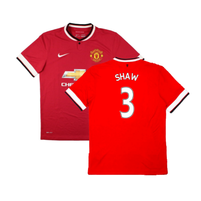 Manchester United 2014-15 Home Shirt (Good) (Shaw 3)