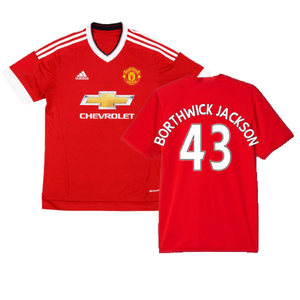 Manchester United 2015-16 Home Shirt (M) (Borthwick Jackson 43) (Fair)_0