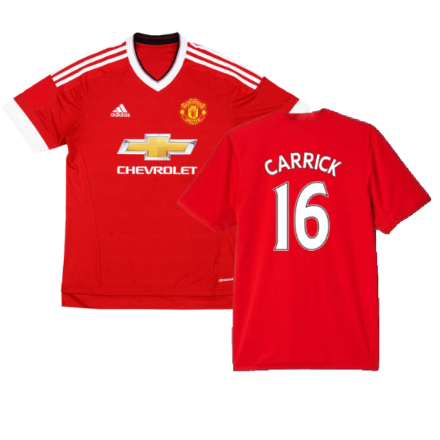 Manchester United 2015-16 Home Shirt (S) (Carrick 16) (Very Good)_0