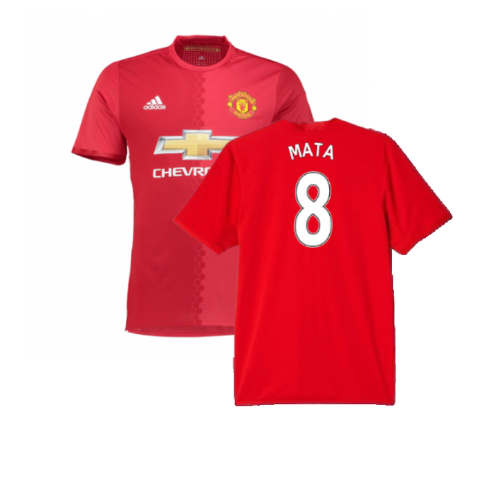 Manchester United 2016-17 Home Shirt (Womens 12) Pogba #6 (Very Good) (Mata 8)