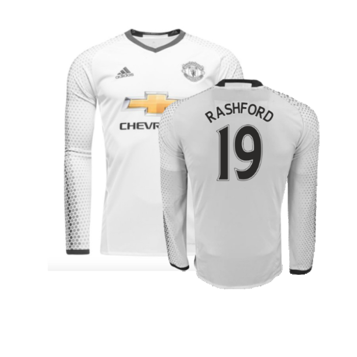 Manchester United 2016-17 Long Sleeve Third Shirt (9-10y) Rashford #19 (Mint) (Rashford 19)