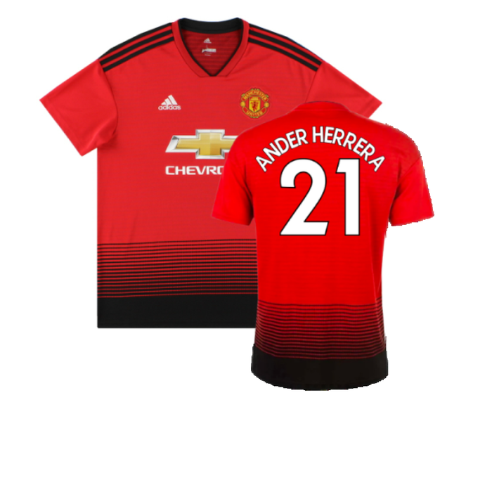 Manchester United 2018-19 Home Shirt (Excellent) (Ander Herrera 21)