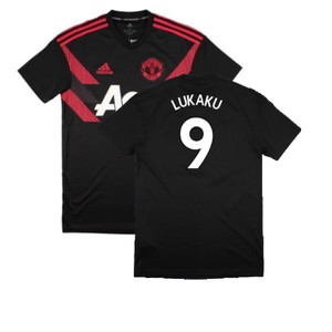 Manchester United 2018-2019 Adidas Training Shirt (S) (Mint) (Lukaku 9)_0