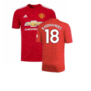 Manchester United 2020-21 Home Shirt (Very Good) (B FERNANDES 18)_0