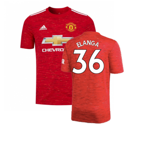 Manchester United 2020-21 Home Shirt (Very Good) (Elanga 36)_0