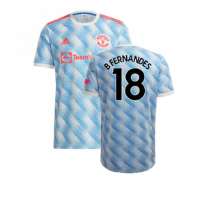 Manchester United 2021-22 Away Shirt (XL) (Mint) (B FERNANDES 18)_0