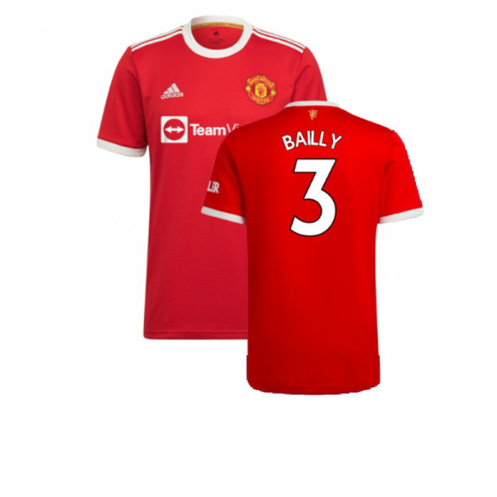 Manchester United 2021-22 Home Shirt (XL) (Good) (BAILLY 3)