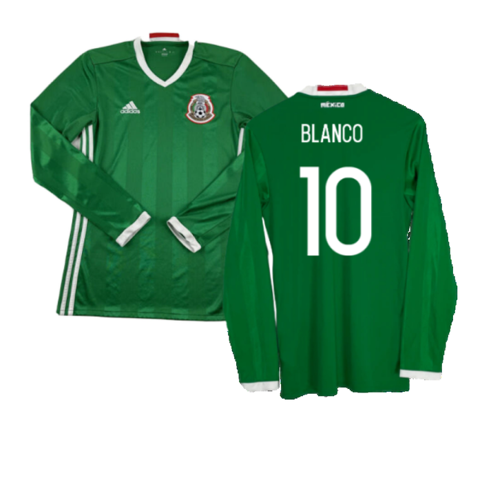 Mexico 2016-2017 Long Sleeve Home Shirt (XL) (Excellent) (Blanco 10)