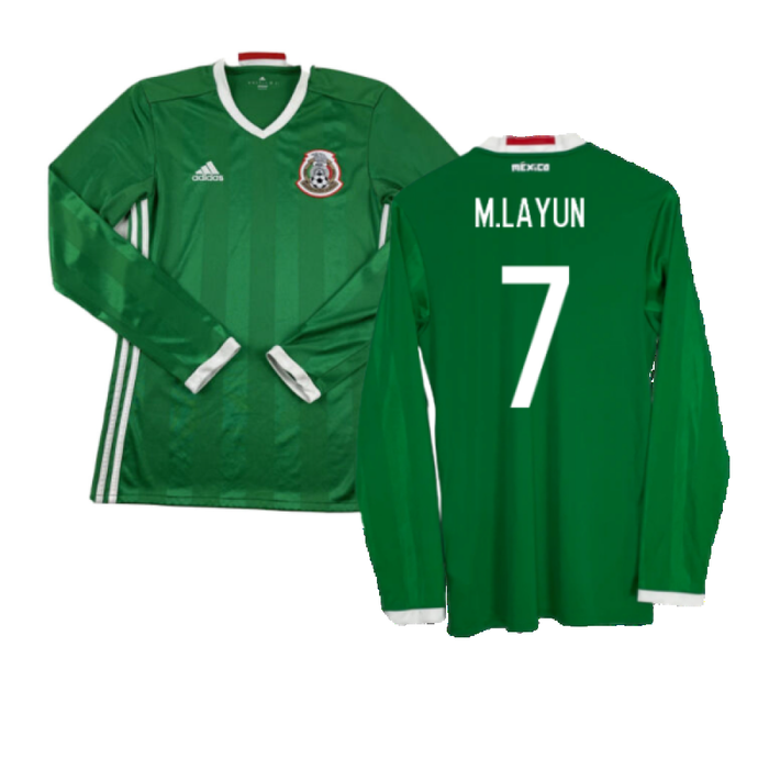 Mexico 2016-2017 Long Sleeve Home Shirt (XL) (Excellent) (M.Layun 7)