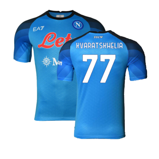 Napoli 2022-23 Player Issue Home Shirt (S) (Very Good) (Kvaratskhelia 77)_0