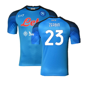 Napoli 2022-23 Player Issue Home Shirt (XL) (Fair) (Zerbin 23)_0