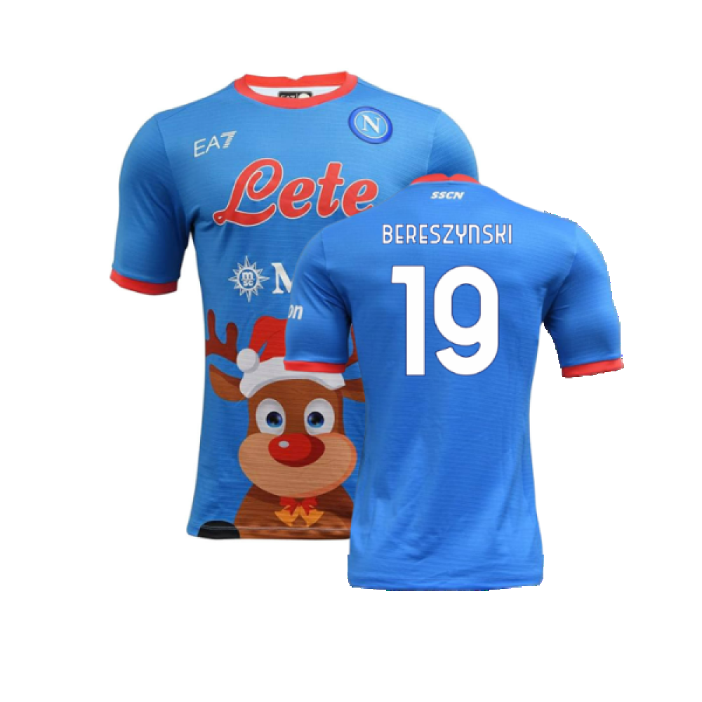 Napoli 2022-23 Special Edition Christmas Shirt (S) (Excellent) (Bereszynski 19)_0