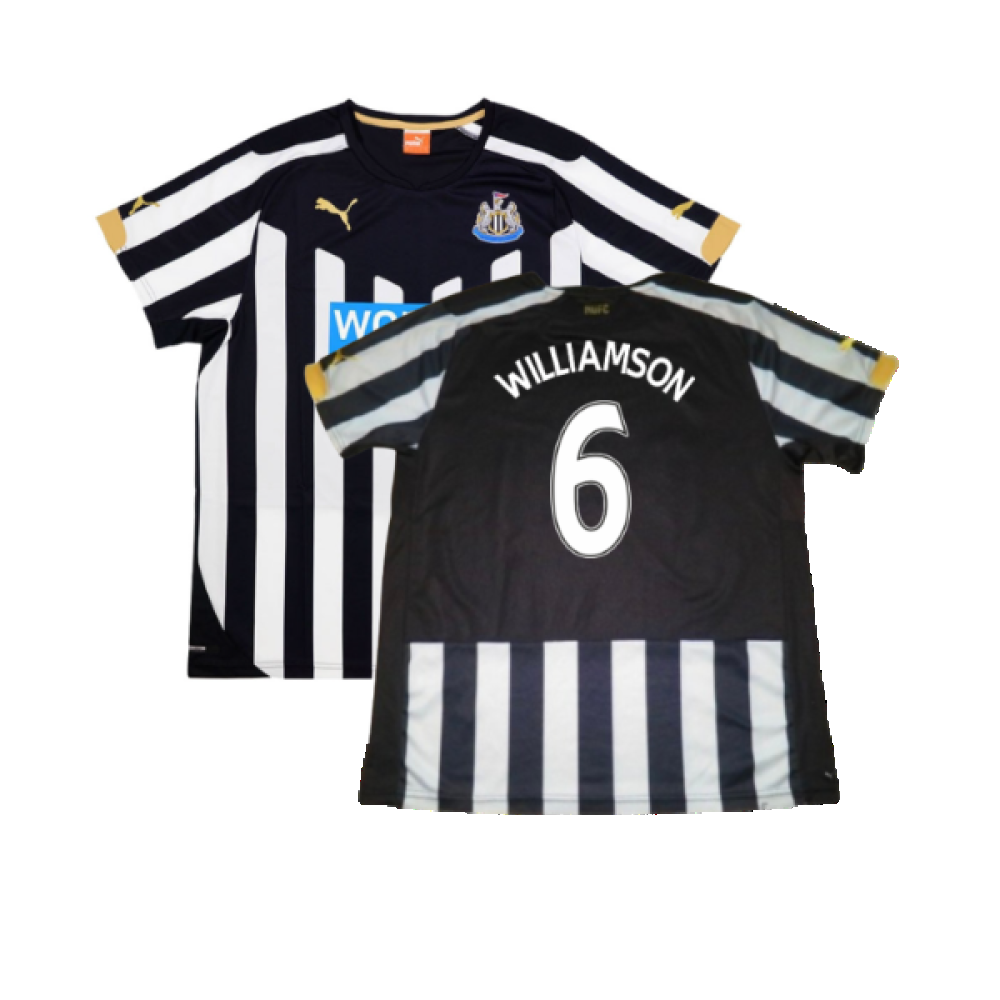 Newcastle United 2014-15 Home Shirt (L) (Good) (Williamson 6)_0