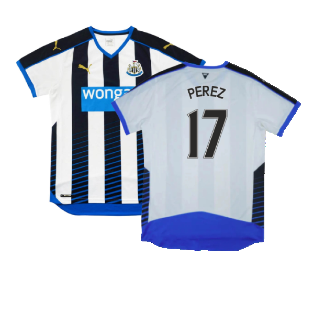 Newcastle United 2015-16 Home Shirt (S) (Excellent) (Perez 17)_0
